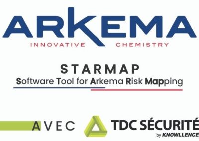 Outil Starmap ARKEMA: déploiement mondial de TDC Sécurité