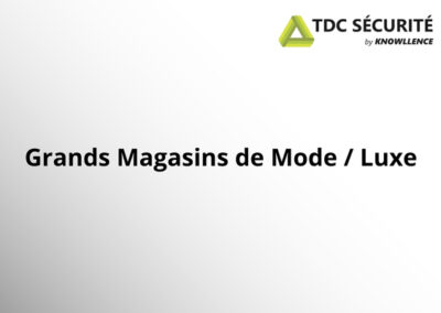 Exemple de Document Unique déployé sur 20 Grands Magasins de Mode / Luxe