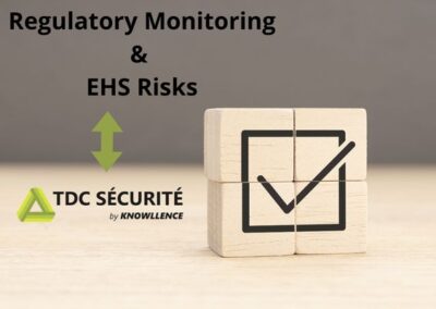 Regulatory monitoring connected to EHS risk analysis