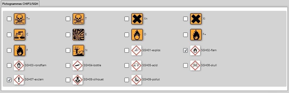 étiquetages substances chimiques