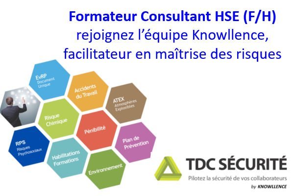 Knowllence recherche un consultant formateur Logiciel HSE
