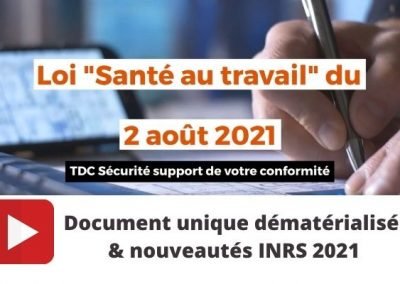 Document unique dématérialisé et loi santé, agents chimiques et RPS 2021