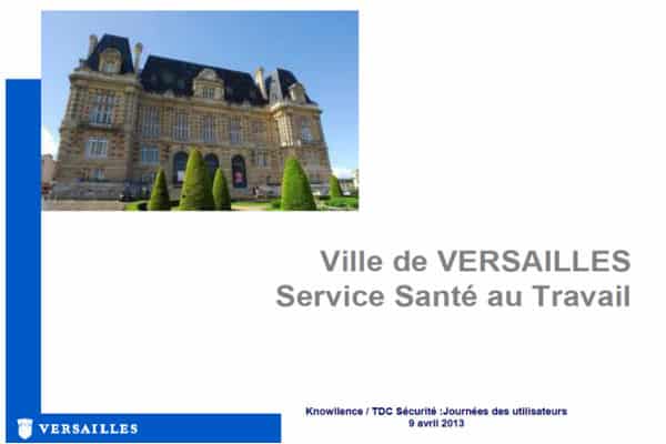 Ville de Versailles utilise TDC Sécurité